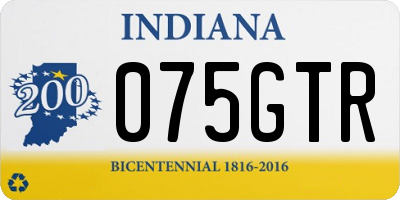 IN license plate 075GTR