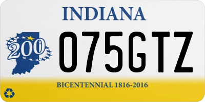 IN license plate 075GTZ