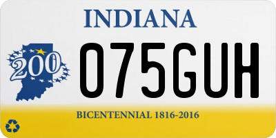 IN license plate 075GUH