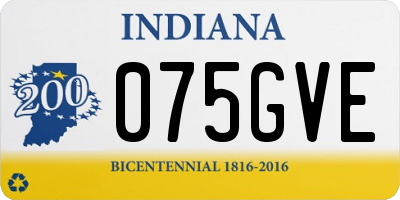 IN license plate 075GVE