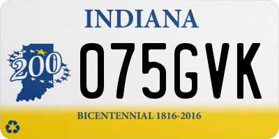 IN license plate 075GVK