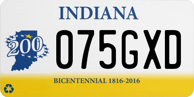 IN license plate 075GXD