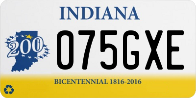 IN license plate 075GXE