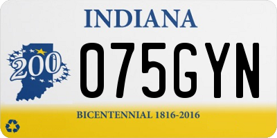 IN license plate 075GYN