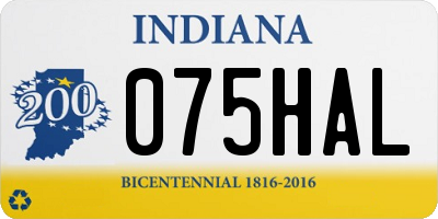 IN license plate 075HAL