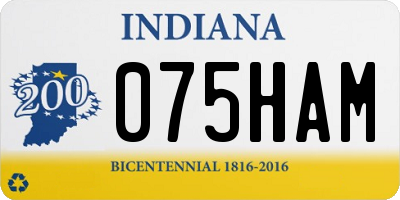 IN license plate 075HAM