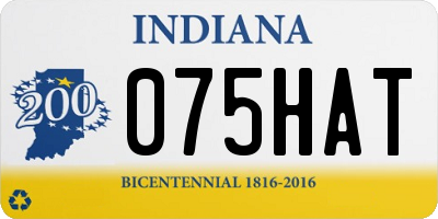 IN license plate 075HAT
