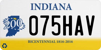 IN license plate 075HAV