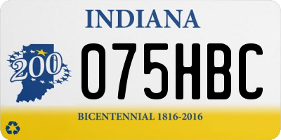 IN license plate 075HBC