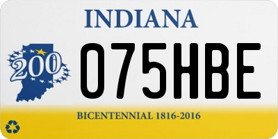 IN license plate 075HBE
