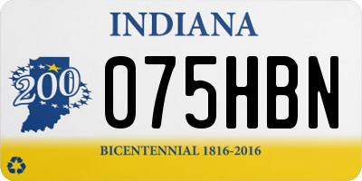 IN license plate 075HBN