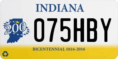 IN license plate 075HBY