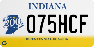 IN license plate 075HCF