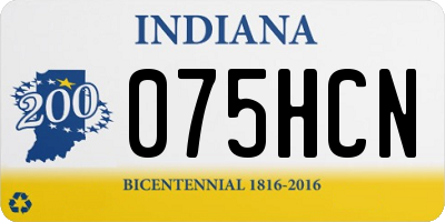 IN license plate 075HCN