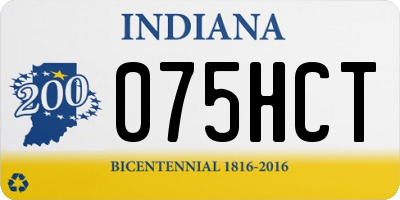 IN license plate 075HCT