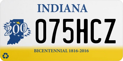 IN license plate 075HCZ