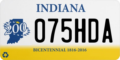 IN license plate 075HDA