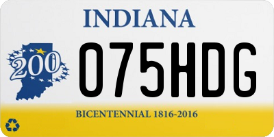 IN license plate 075HDG