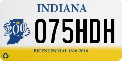 IN license plate 075HDH