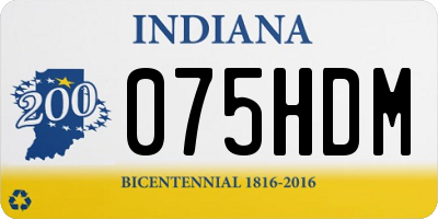 IN license plate 075HDM