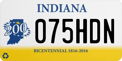 IN license plate 075HDN