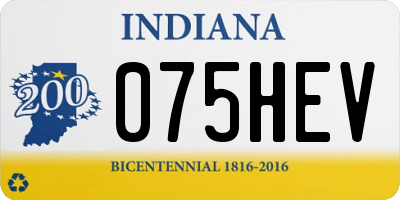 IN license plate 075HEV