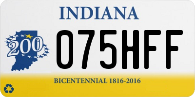 IN license plate 075HFF