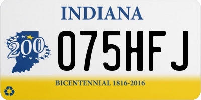 IN license plate 075HFJ
