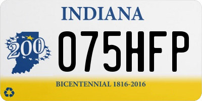 IN license plate 075HFP