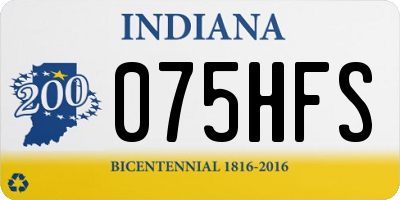 IN license plate 075HFS