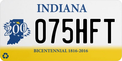 IN license plate 075HFT