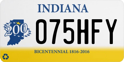 IN license plate 075HFY