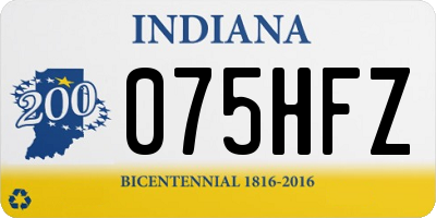 IN license plate 075HFZ