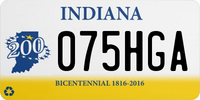 IN license plate 075HGA