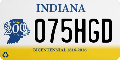 IN license plate 075HGD