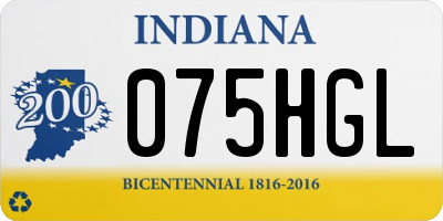 IN license plate 075HGL