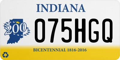 IN license plate 075HGQ