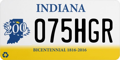 IN license plate 075HGR