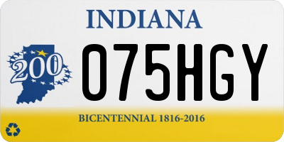 IN license plate 075HGY