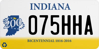 IN license plate 075HHA