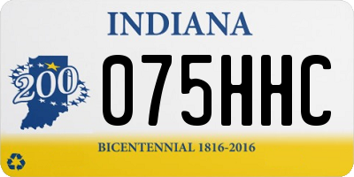 IN license plate 075HHC