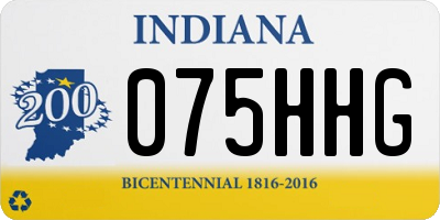 IN license plate 075HHG