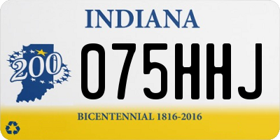 IN license plate 075HHJ