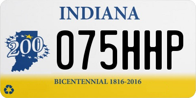 IN license plate 075HHP
