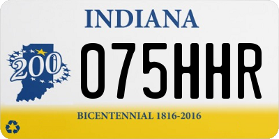 IN license plate 075HHR