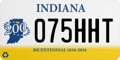 IN license plate 075HHT