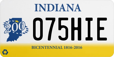 IN license plate 075HIE