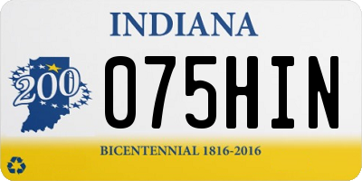 IN license plate 075HIN