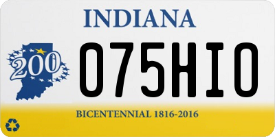 IN license plate 075HIO