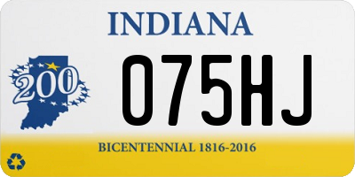 IN license plate 075HJ